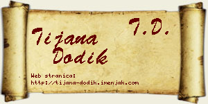 Tijana Dodik vizit kartica
